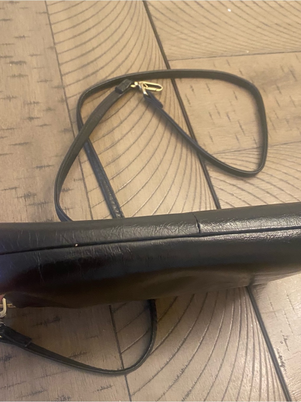 Hobo Polished Leather 3 In 1 Bag in Black - Picture 5 of 8